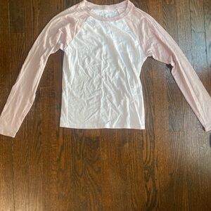 Kids Pink and White Raglan Shirt